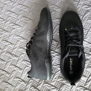 Women's Black Athletic Shoes Sleek Design Breathable Material